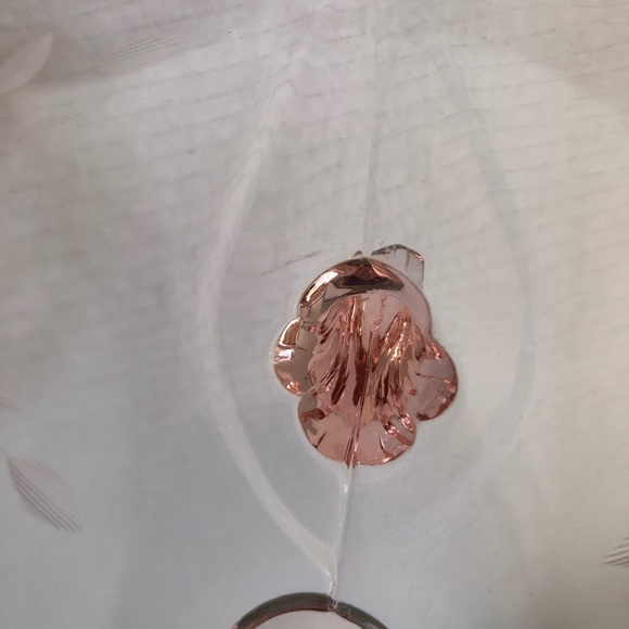 Vtg Pink Glass Footed Serving Tray - Picture 12 of 13